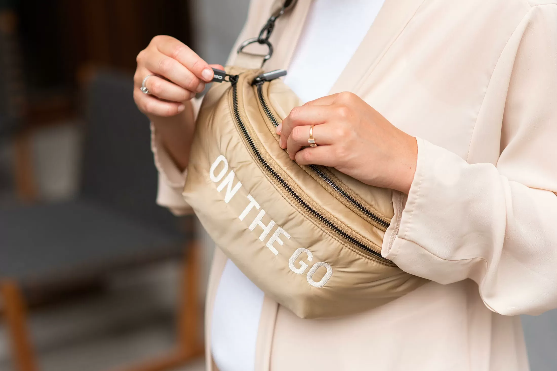 Hot Banana Bag On The Go Sac De Hanche - Matelassé - Beige Banana Bag | Banana Bag