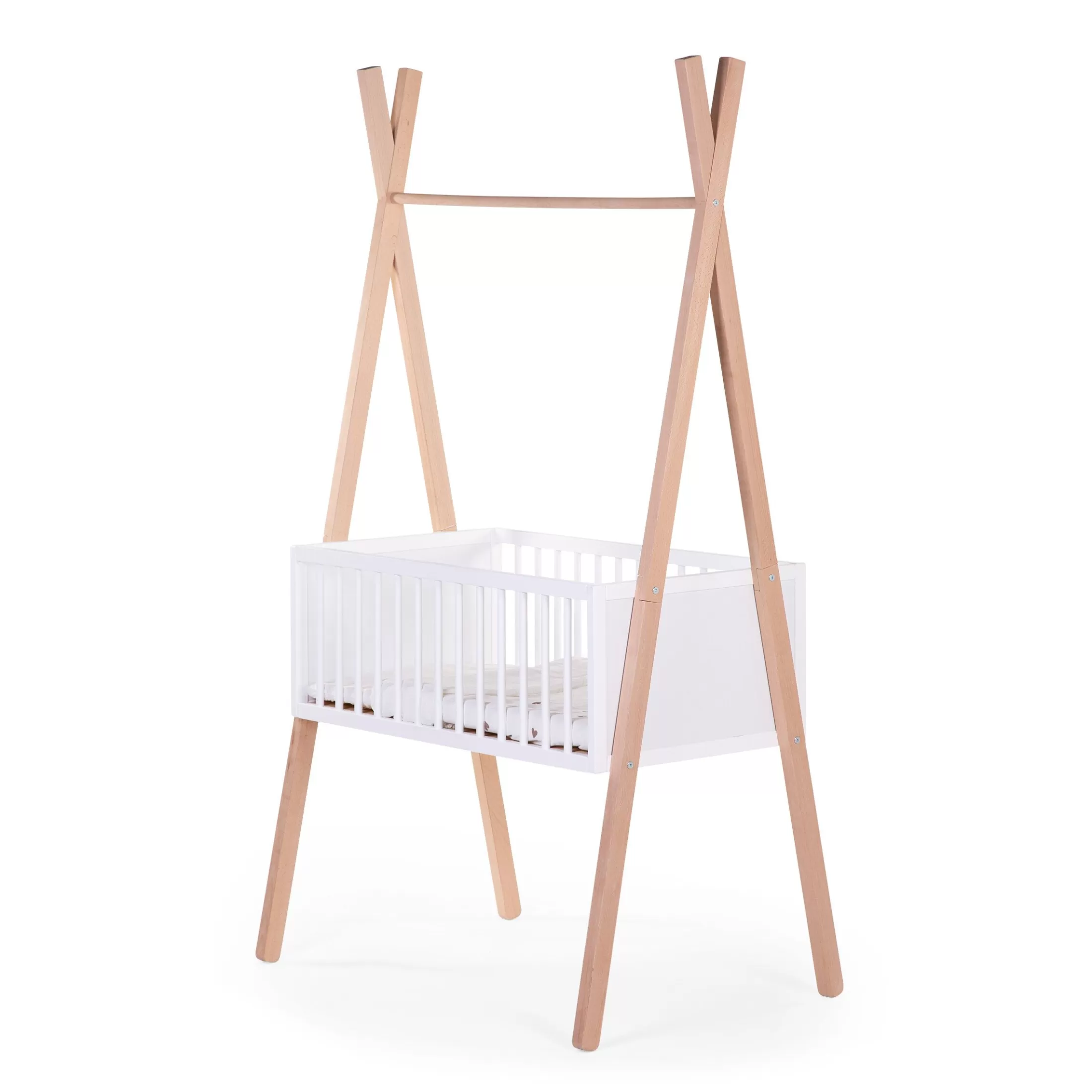 New Berceau Tipi 50x90 Cm + Etagère Cintres & Portes-vêtements | Berceaux & Cododos