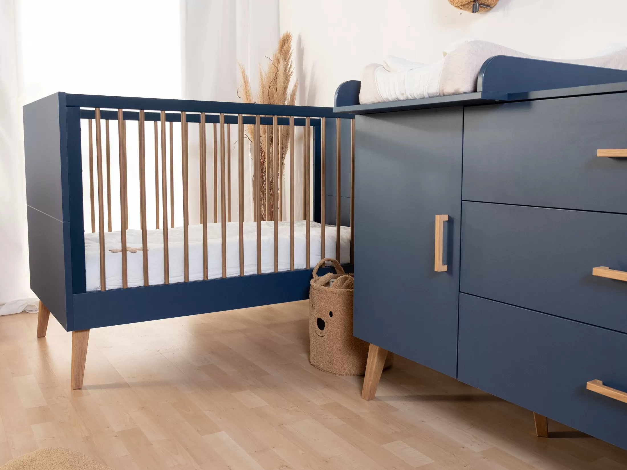 Best Bold Blue - Lit Evolutif - 70x140 Cm + Lattes Enfant Lits D'enfant Et De Bébé | Bold Blue