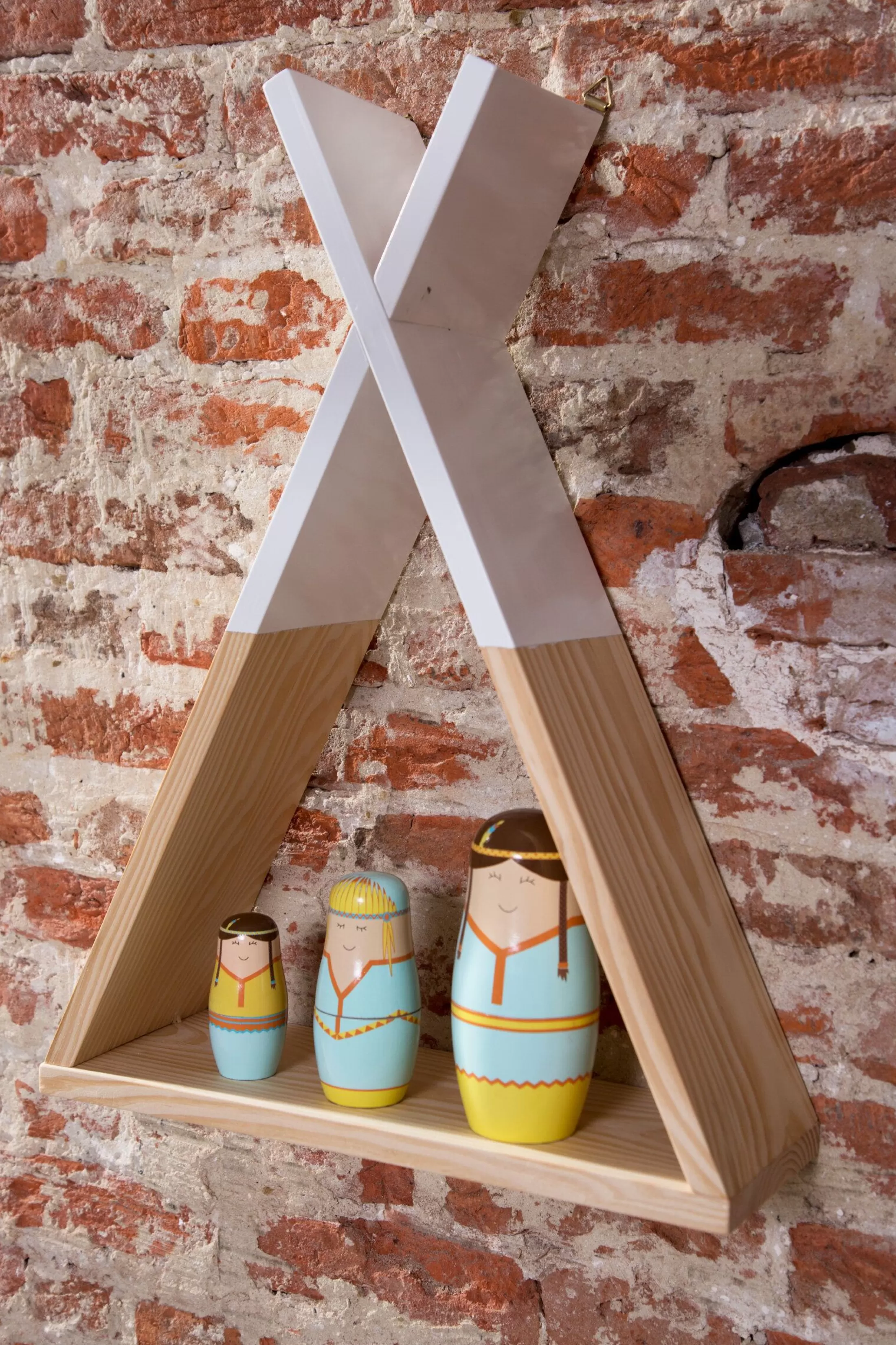 Hot Etagère Murale Tipi - Bois - Naturel Blanc Étagères Murales | Tipi