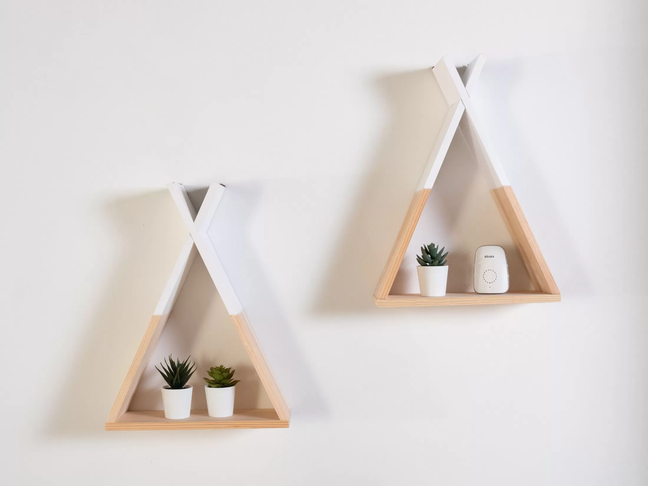 Hot Etagère Murale Tipi - Bois - Naturel Blanc Étagères Murales | Tipi