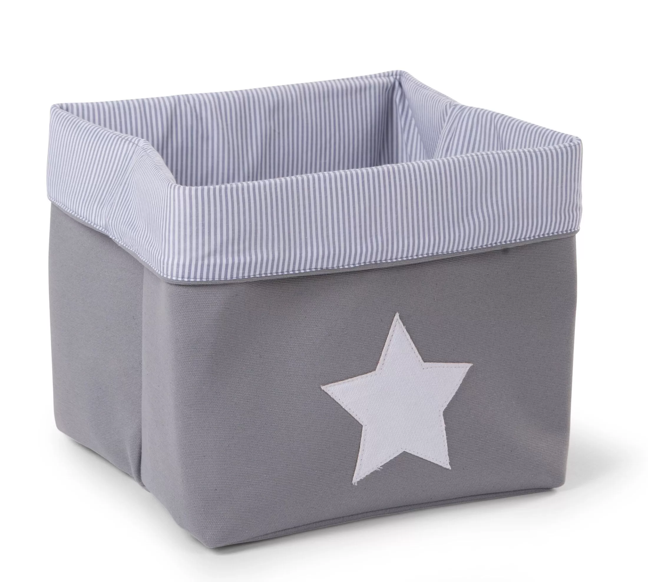 Sale Panier De Rangement - 32x32x29 Cm - Toile - Gris Rayures Paniers De Rangement