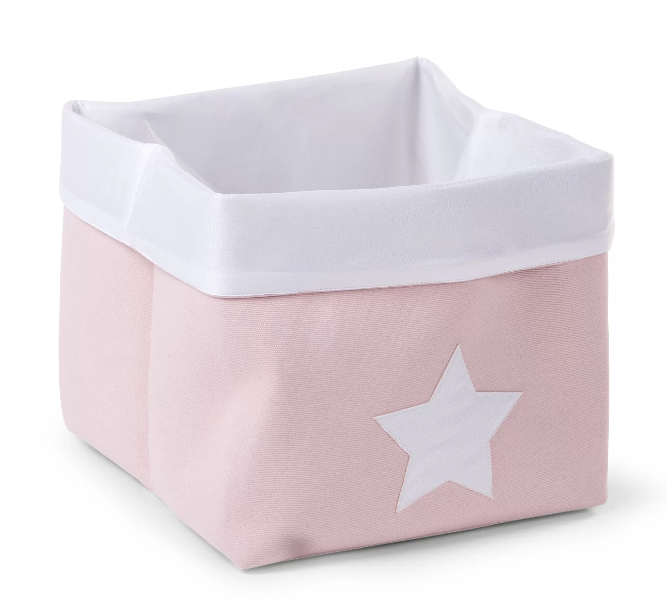 Best Panier De Rangement - 32x32x29 Cm - Toile - Rose Tendre Blan Paniers De Rangement