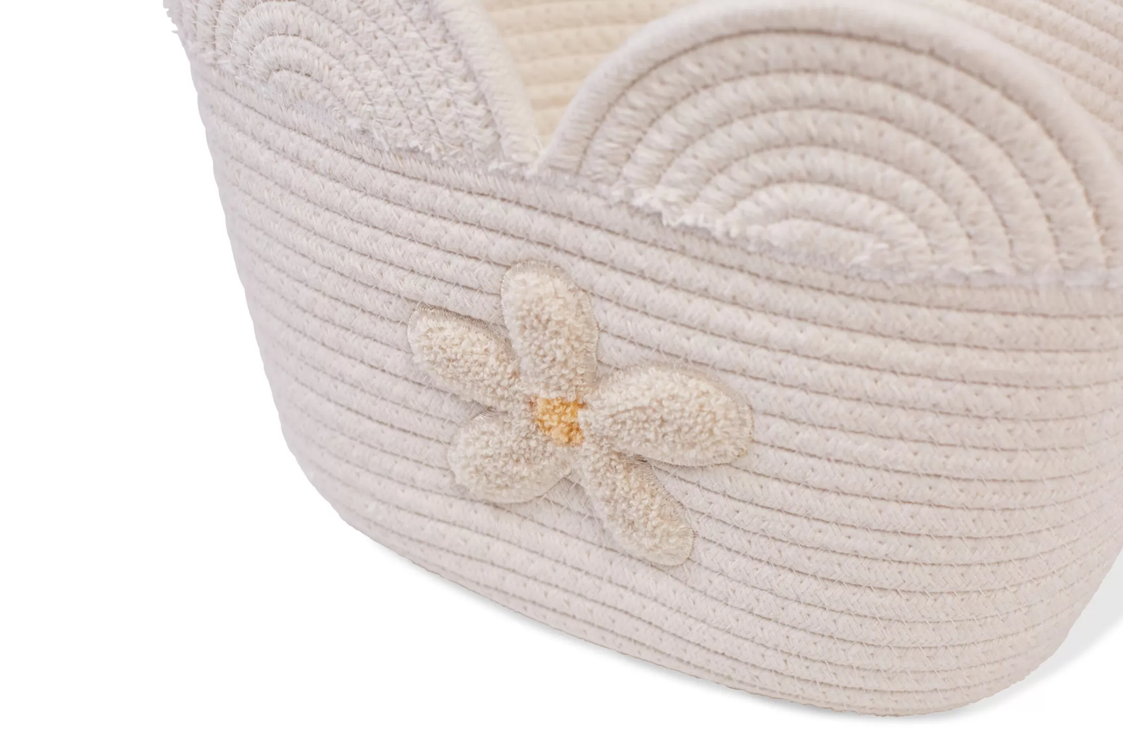 Discount Panier fleur - 30x20x15CM - Corde De Coton - Ecru Paniers De Rangement