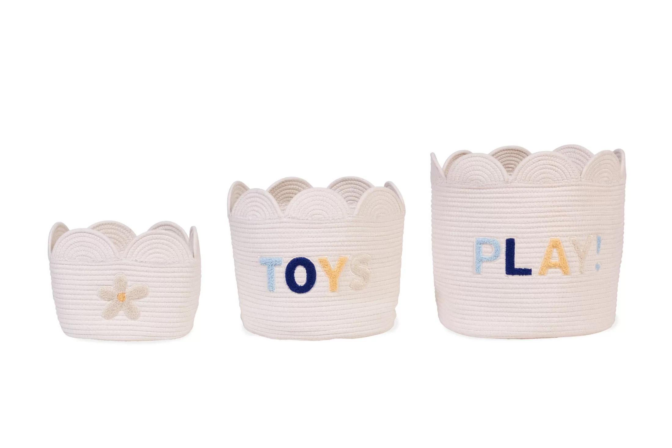 Discount Panier fleur - 30x20x15CM - Corde De Coton - Ecru Paniers De Rangement